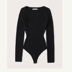 BNWT Abercrombie & Fitch Black Long Sleeve Bodysuit